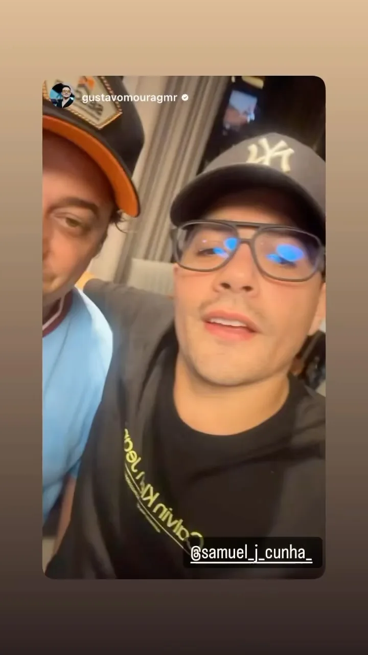 Capa do vídeo sobre a parceria com Gustavo Moura, compartilhado no perfil de Samuel